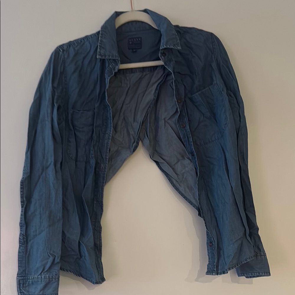 Guess Cropped back Denim Shirt